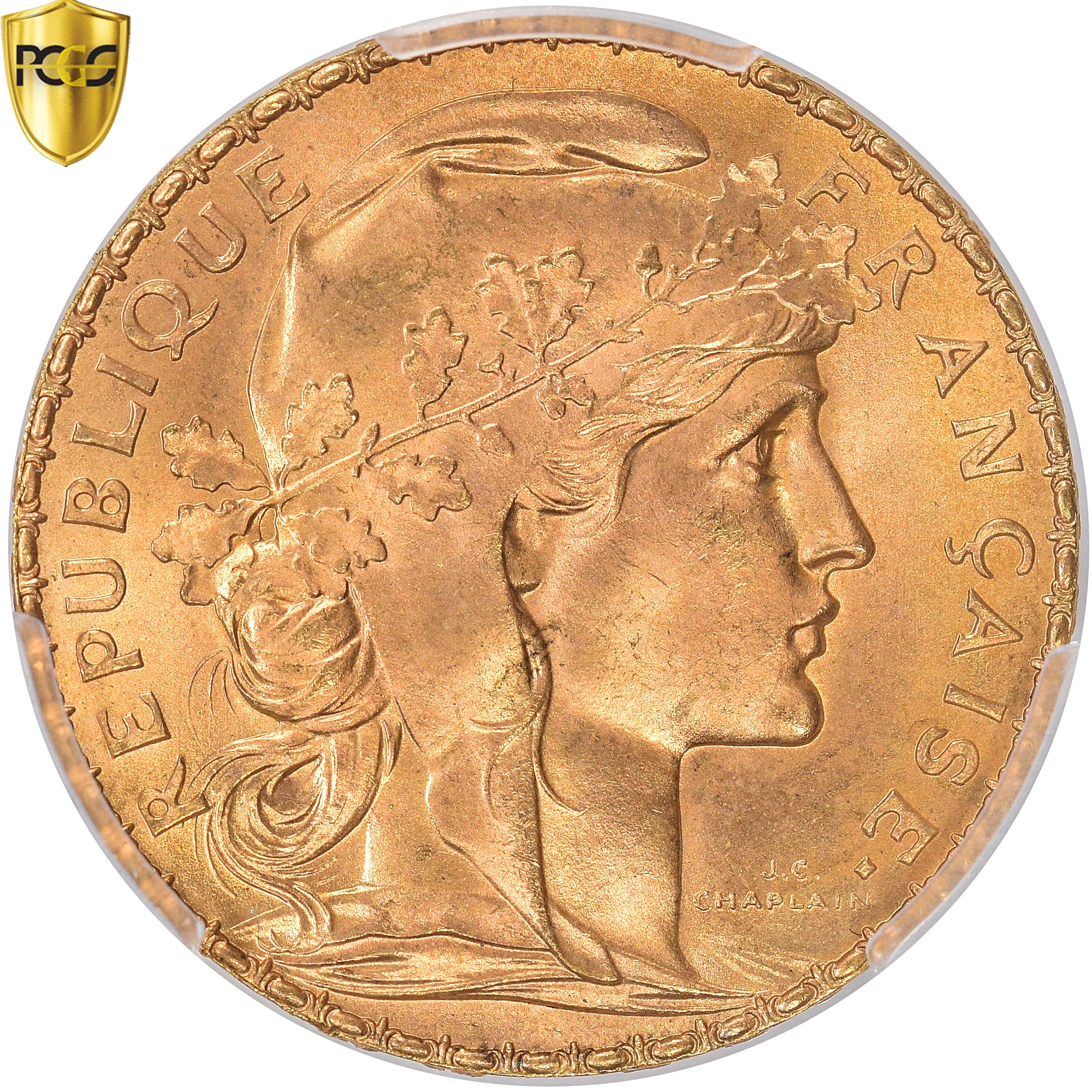 Monnaie, France, Marianne, 20 Francs, 1908, Paris, PCGS, MS67, FDC, Or, KM:857