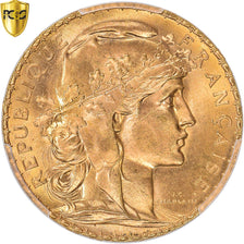 Coin, France, Marianne, 20 Francs, 1909, Paris, PCGS, MS65, MS(65-70), Gold