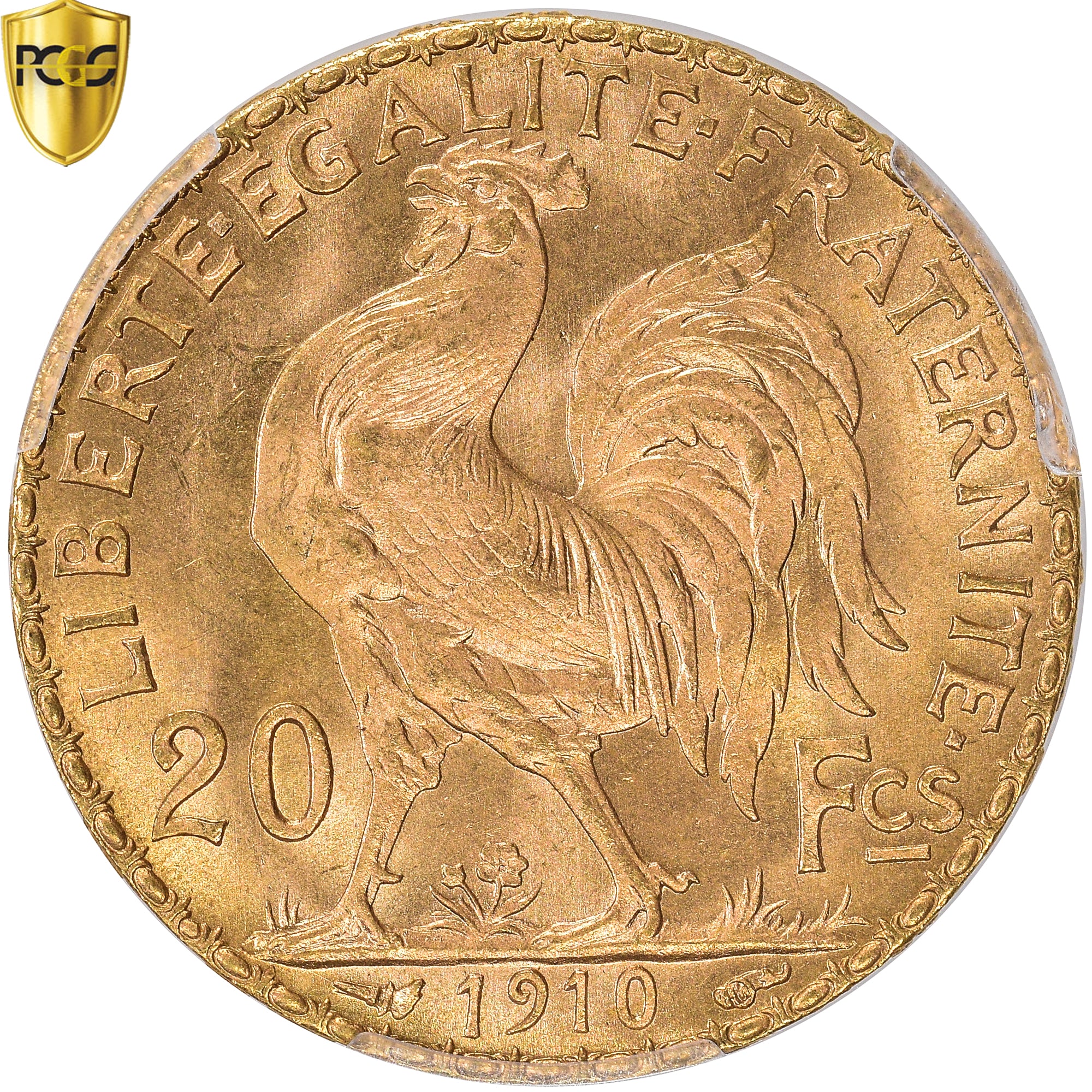Münze, Frankreich, Marianne, 20 Francs, 1910, Paris, PCGS, MS65+, STGL, Gold