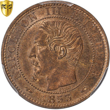 Coin, France, Napoleon III, 5 Centimes, 1853, Paris, PCGS, MS64RB, MS(64)