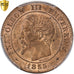 Coin, France, Napoleon III, 2 Centimes, 1855, Strasbourg, PCGS, MS64RB, MS(64)