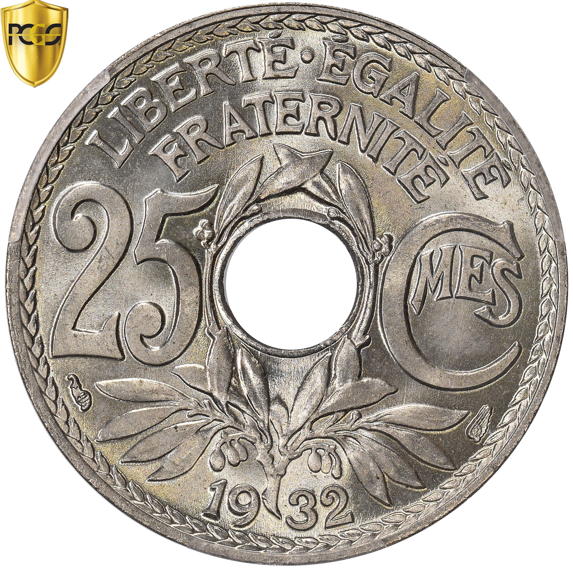 Coin, France, Lindauer, 25 Centimes, 1932, Paris, PCGS, MS66, MS(65-70)