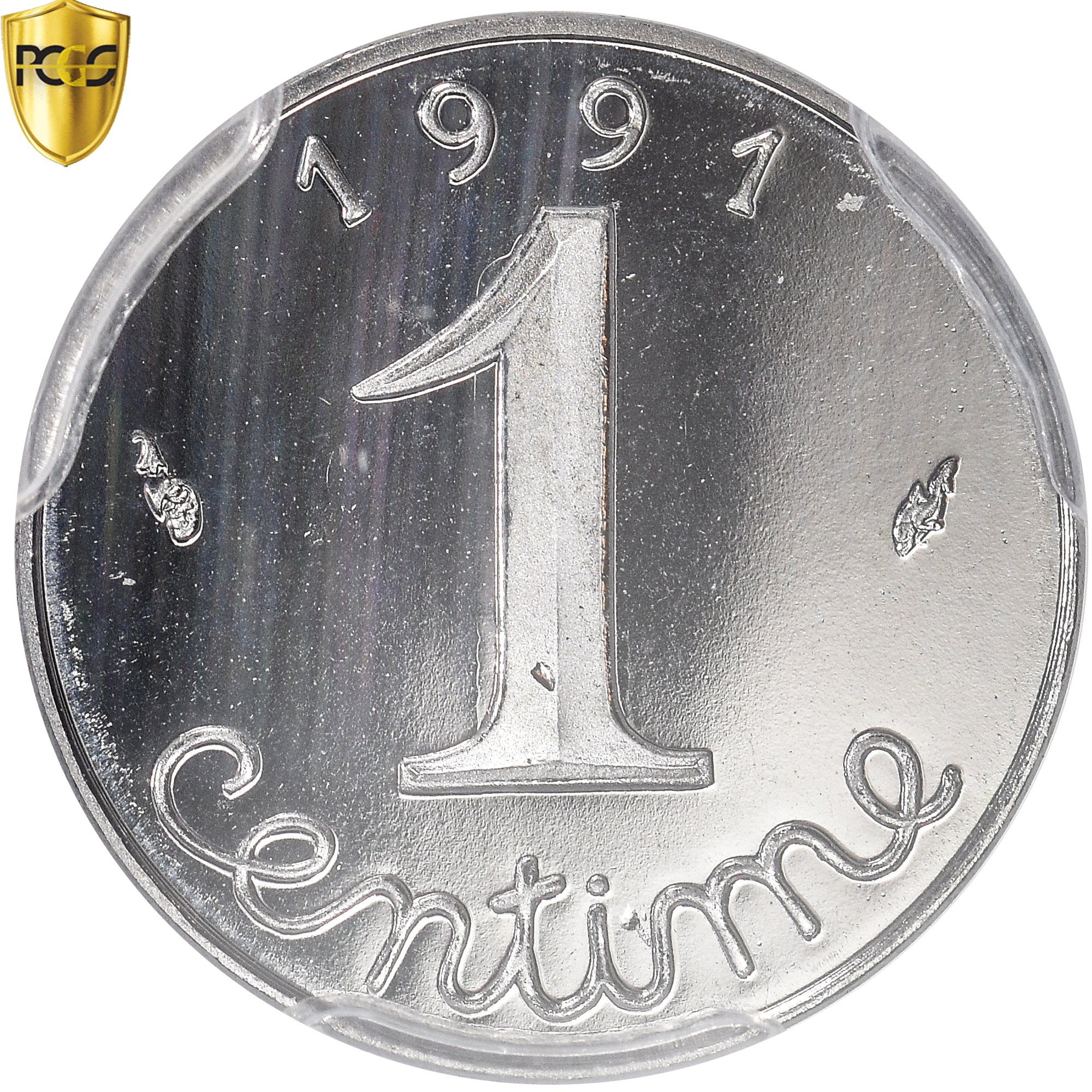 Moneta, Francia, Épi, Centime, 1991, Paris, BE, PCGS, PR68DCAM, FDC, Acciaio