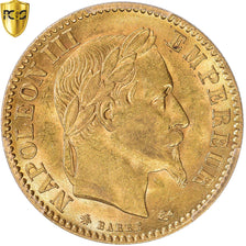 Moneda, Francia, Napoleon III, 10 Francs, 1863, Paris, PCGS, MS62, EBC+, Oro