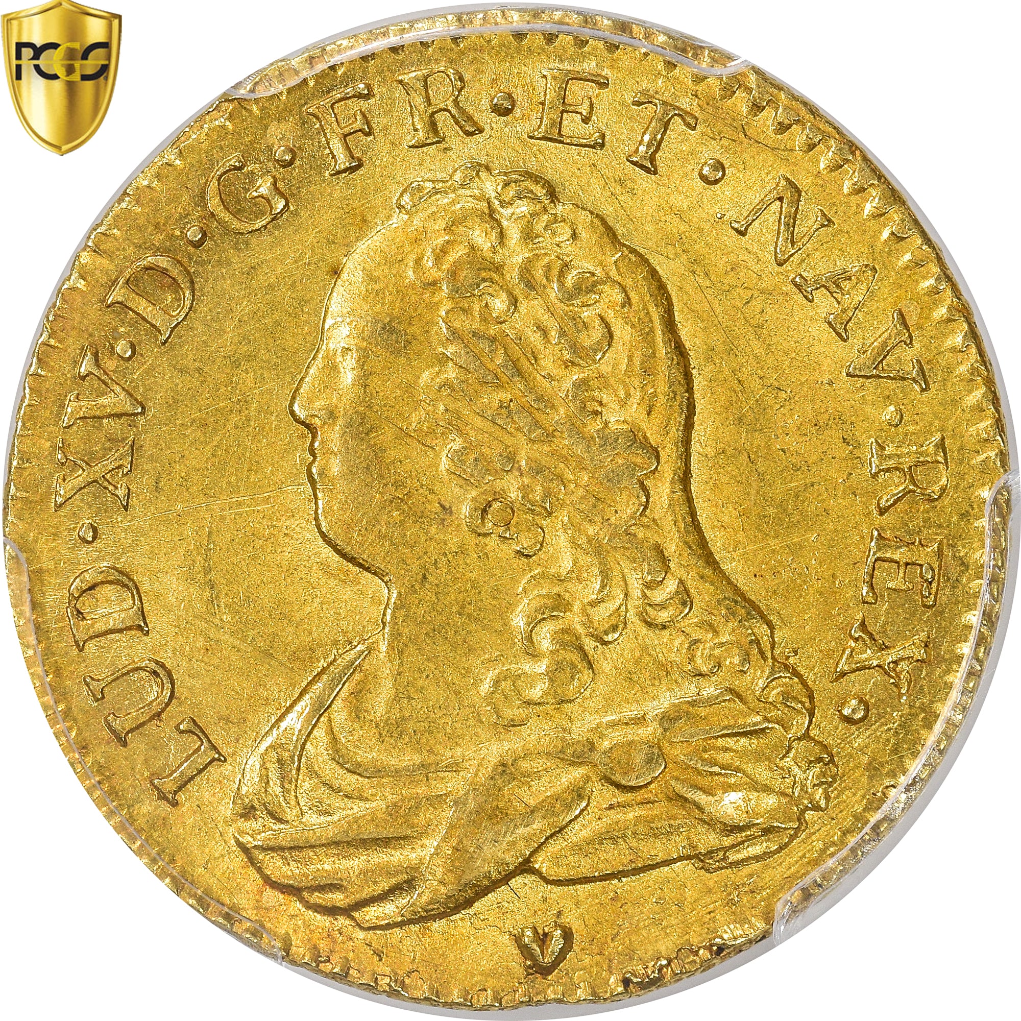 Münze, Frankreich, Louis XV, Louis d'or aux lunettes, Louis d'Or, 1729, Aix