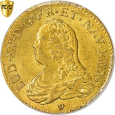 Münze, Frankreich, Louis XV, Louis d'or aux lunettes, Louis d'Or, 1729, Aix