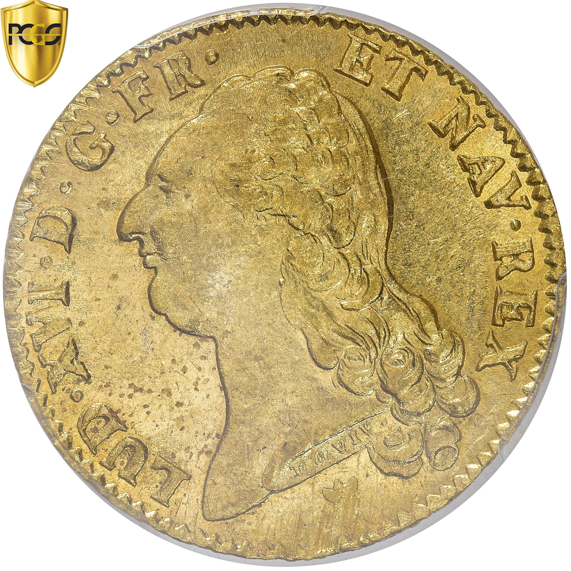 Moeda, França, Louis XVI, Double Louis d'or à la tête nue, 1786, Limoges