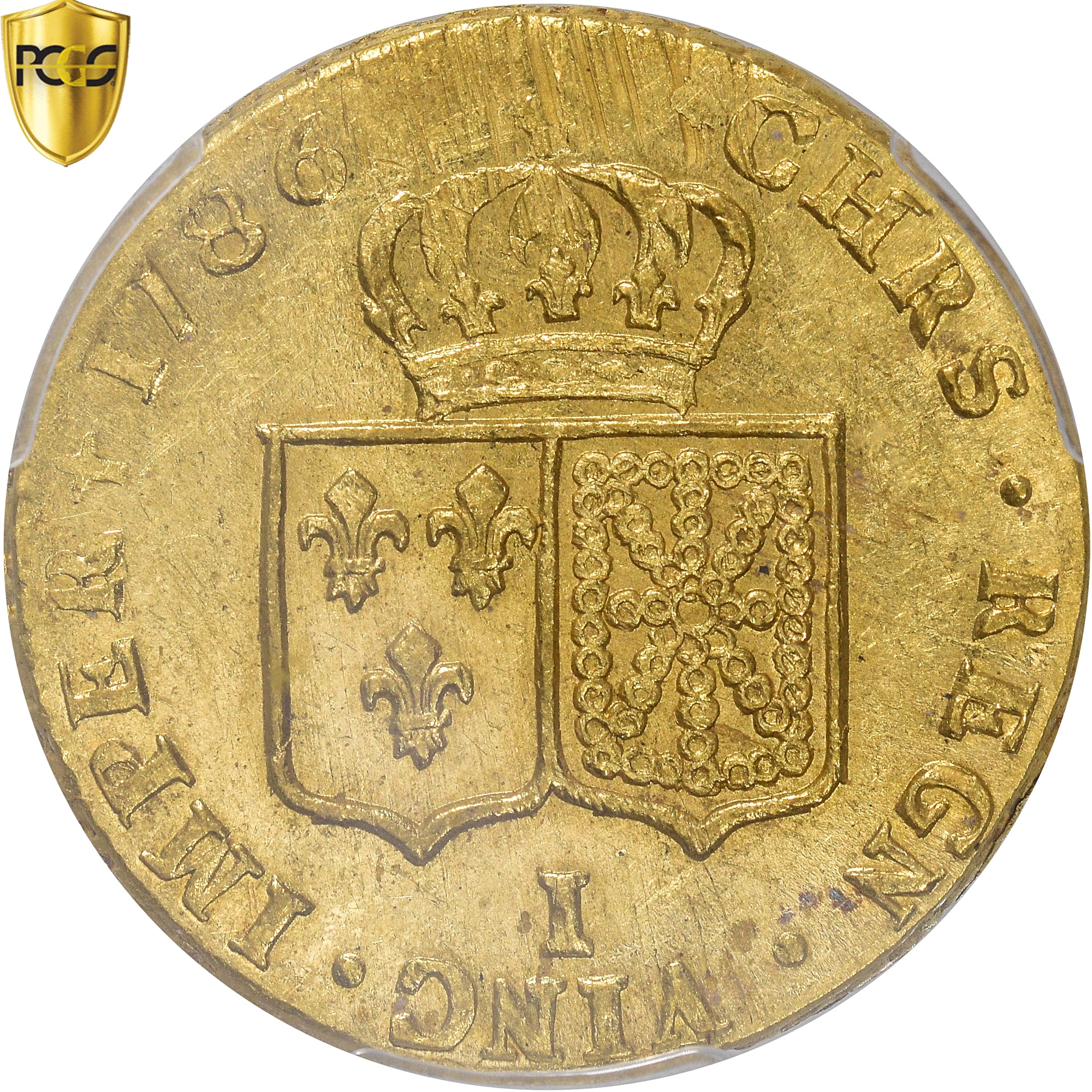 Moeda, França, Louis XVI, Double Louis d'or à la tête nue, 1786, Limoges