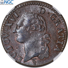 Coin, France, Louis XVI, Sol ou sou, Sol, 1791, Bordeaux, NGC, MS63, MS(63)