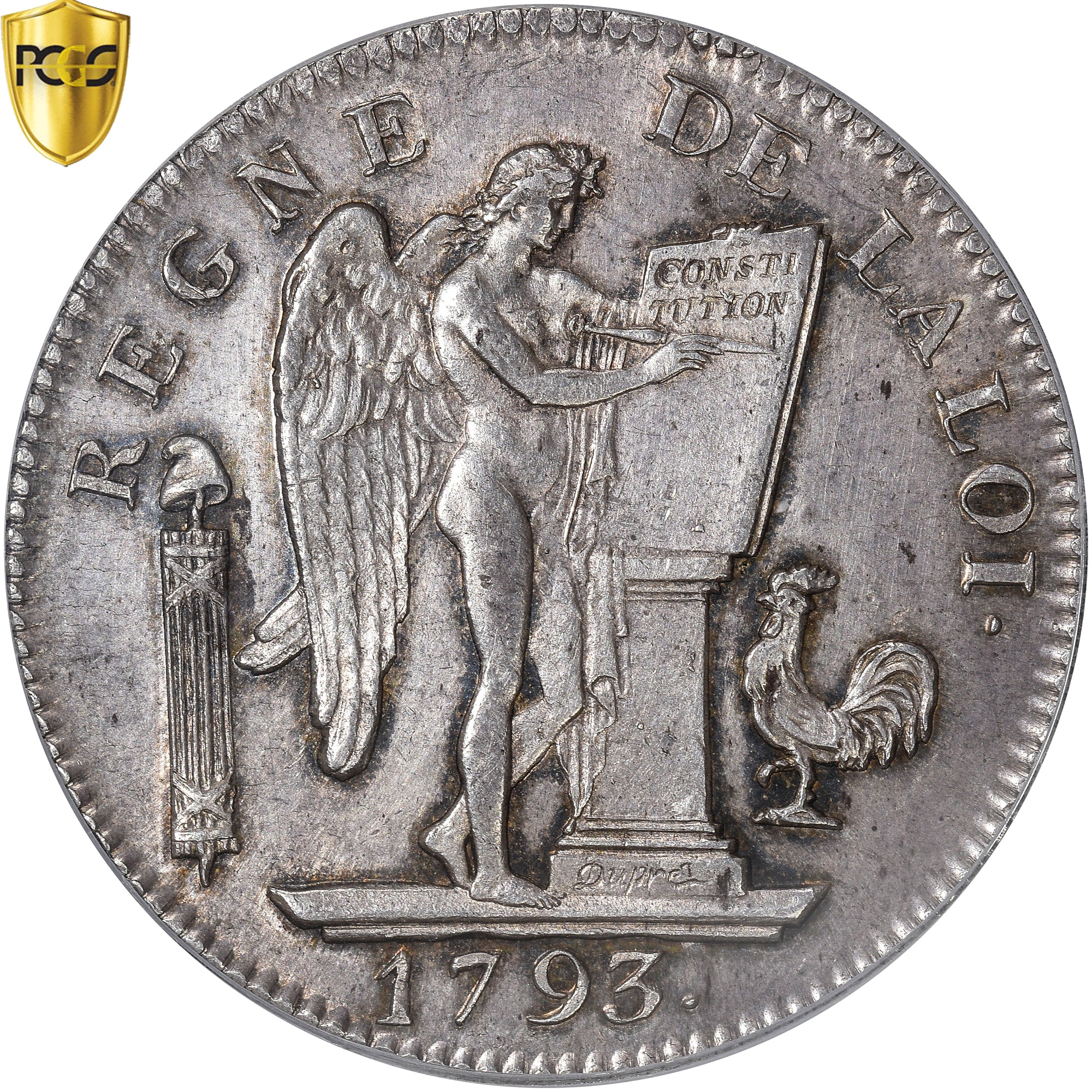 Moneta, Francia, Convention, Ecu de 6 Livres, 1793, Paris, PCGS, MS63, SPL