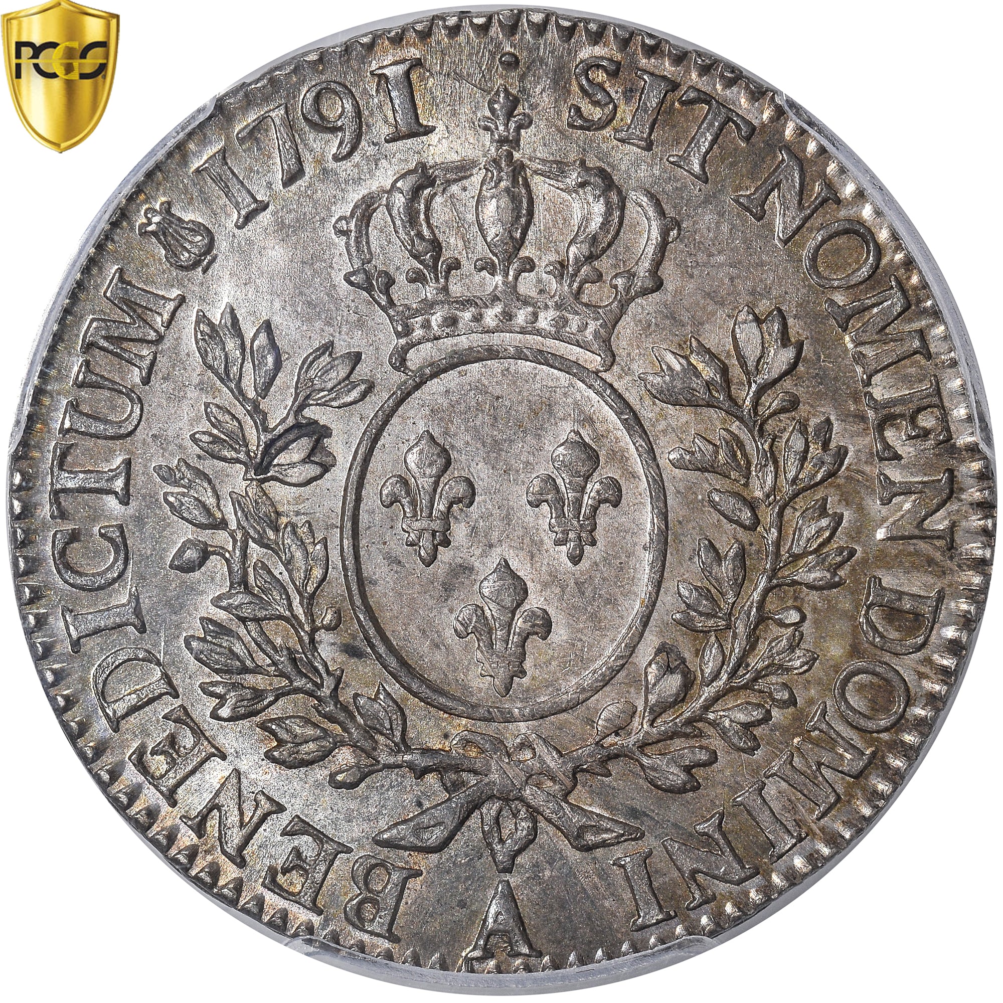 Coin, France, Louis XVI, 1/2 Ecu, 1791, Paris, TOP POP, PCGS, MS64, MS(64)