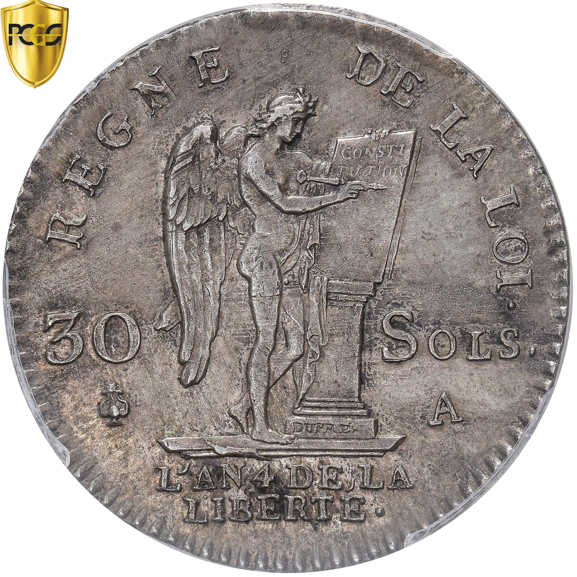 Moneta, Francia, Louis XVI, 30 sols françois, 30 Sols, 1792, Paris, PCGS, MS62
