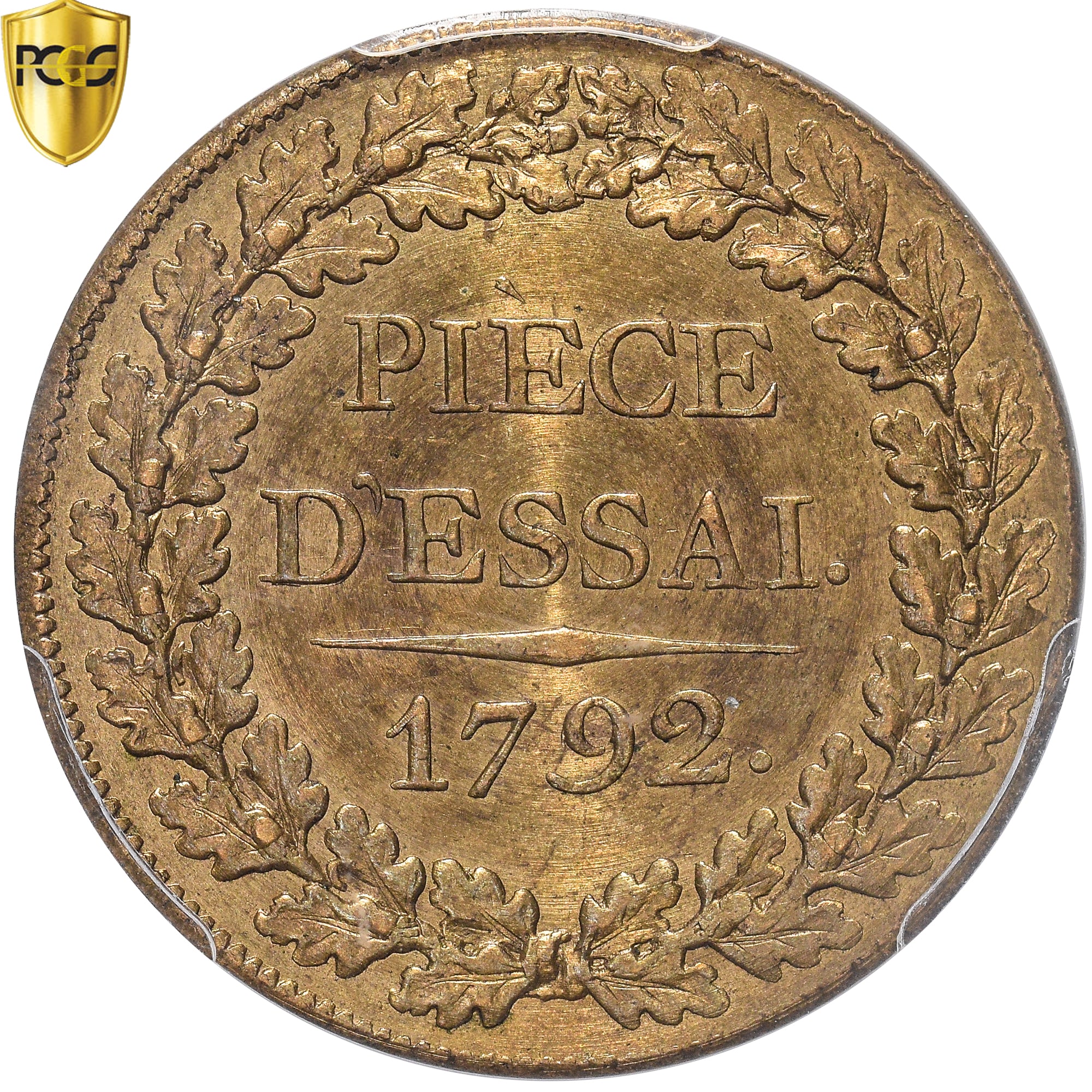 Coin, France, Essai au module de 27 mm, 1792, Paris, TOP POP, PCGS, SP65