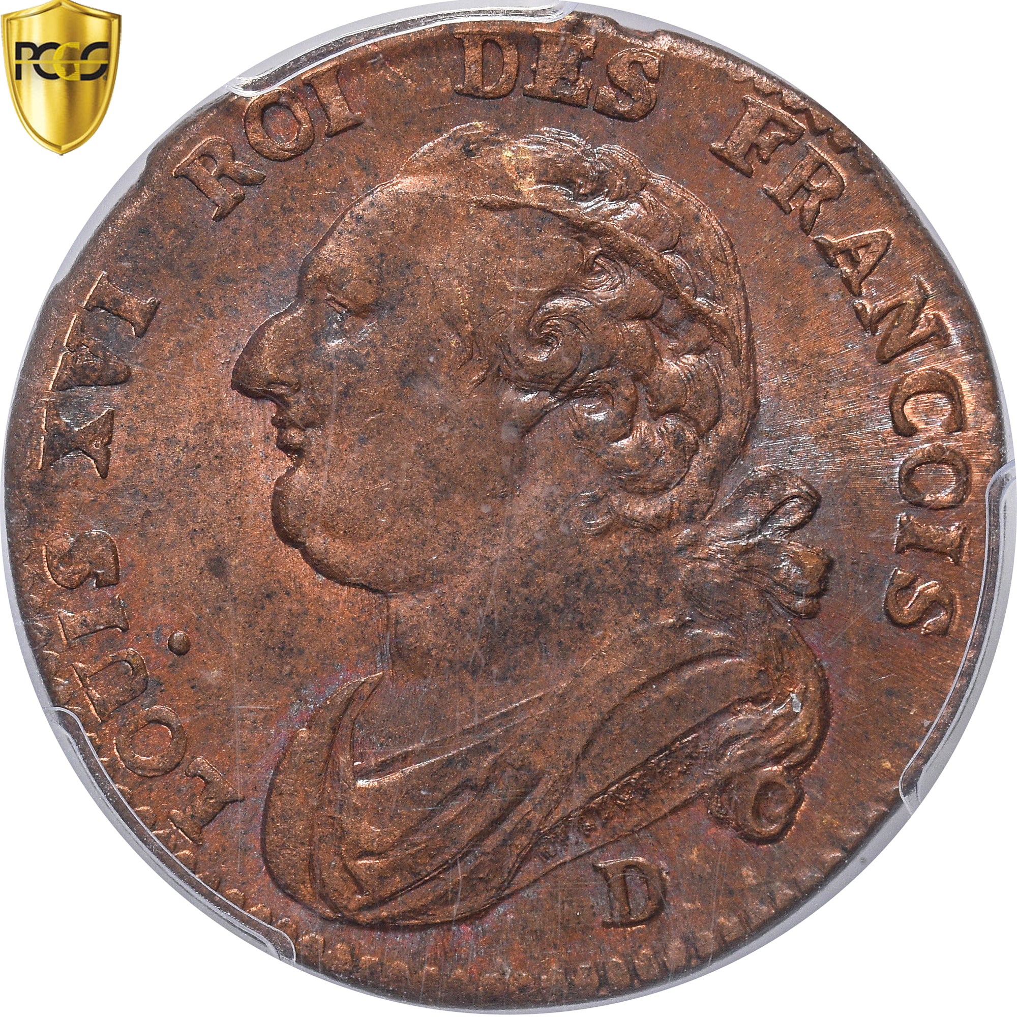 Coin, France, Louis XVI, 12 deniers françois, 12 Deniers, 1791, Lyon, TOP POP