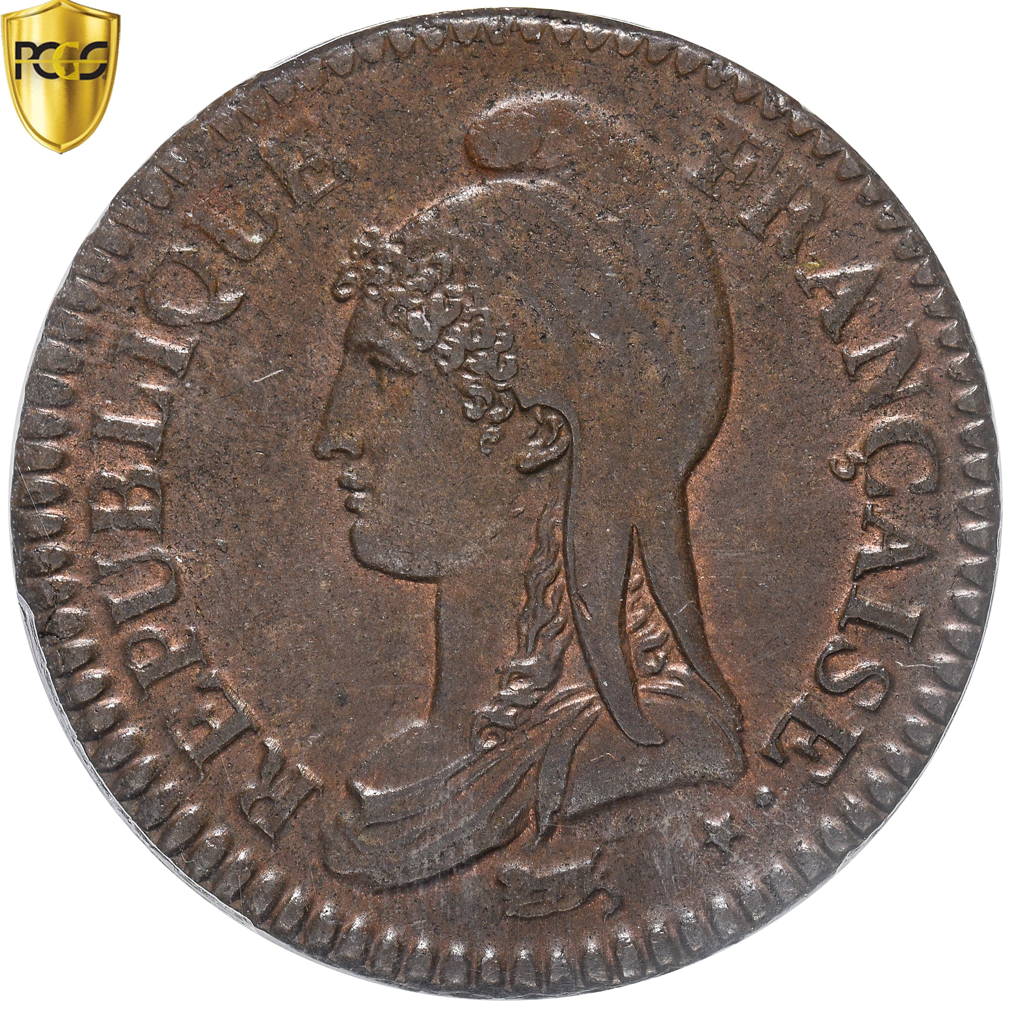 Coin, France, Dupré, 2 Décimes, An 4 (1796), Paris, PCGS, MS63BN, MS(63)
