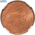 Moneta, Etiopia, Menelik II, 1/32 Birr, 1889, Paris, NGC, MS64RB, MS(64), Miedź