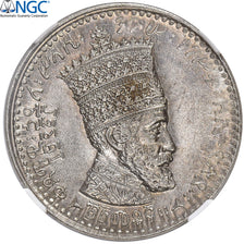 Moneta, Etiopia, Haile Selassie I, 25 Matonas, 1931, NGC, MS64, SPL+, Nichel
