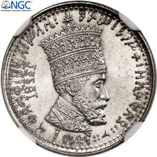 Moneta, Etiopia, Haile Selassie I, 10 Matonas, 1931, NGC, MS64, SPL+, Nichel