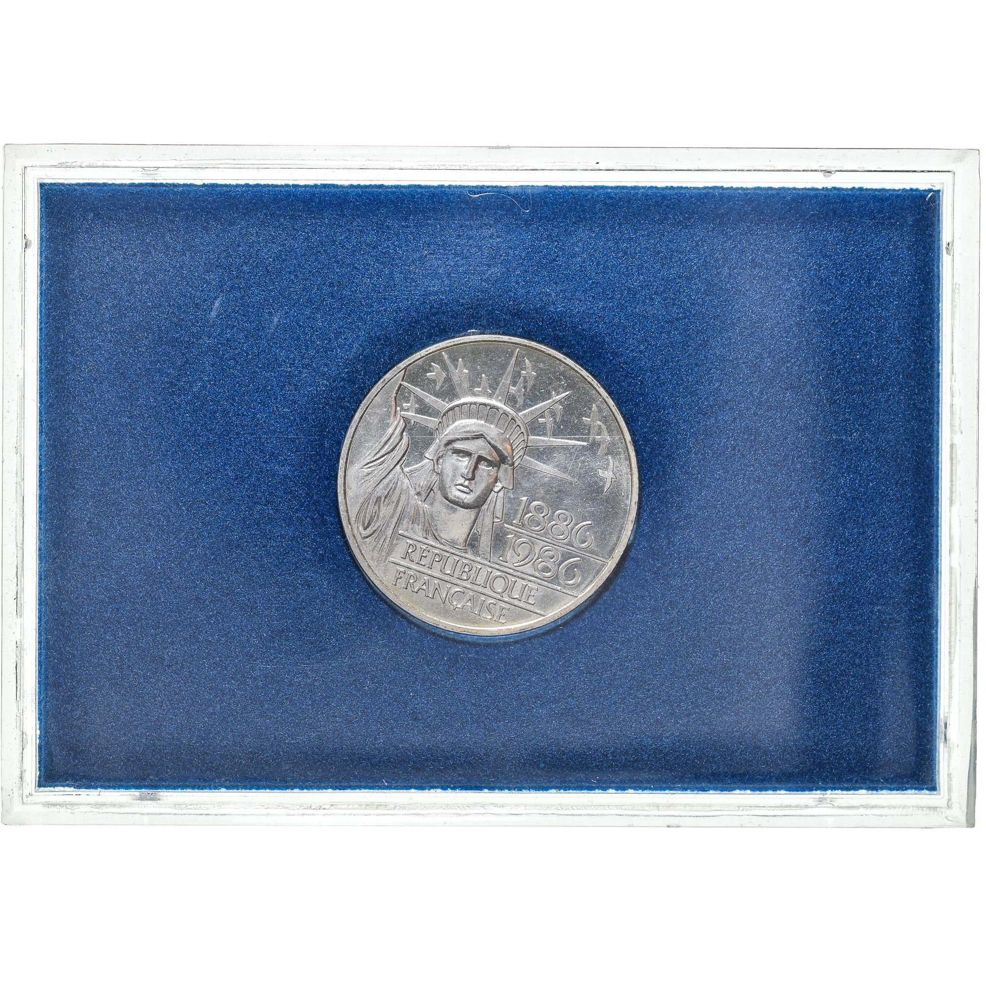 Moneta, Francia, Statue de la Liberté, 100 Francs, 1986, BU, FDC, Argento, Le