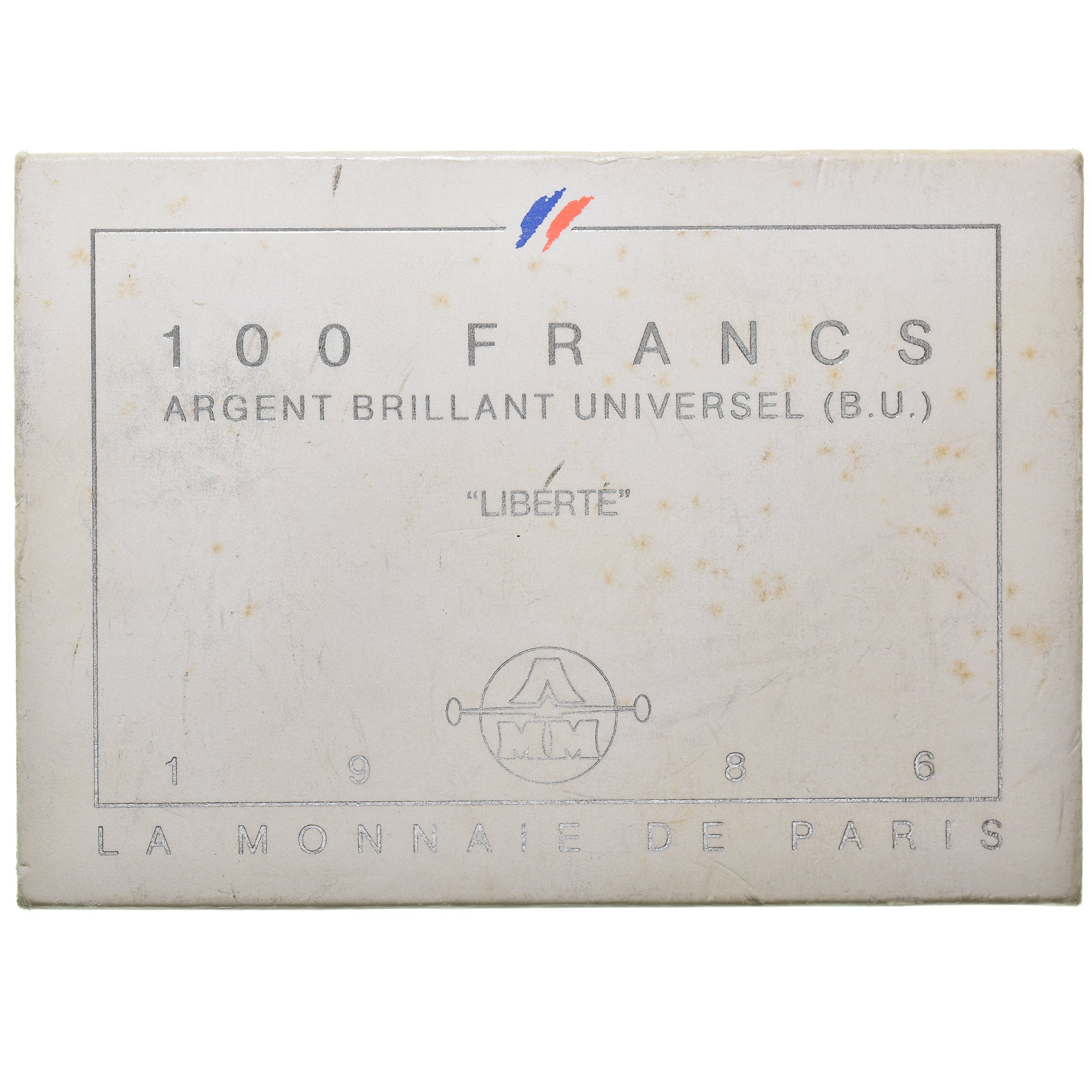 Moneta, Francia, Statue de la Liberté, 100 Francs, 1986, BU, FDC, Argento, Le