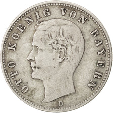 Coin, German States, BAVARIA, Otto, 2 Mark, 1896, Munich, VF(30-35), Silver