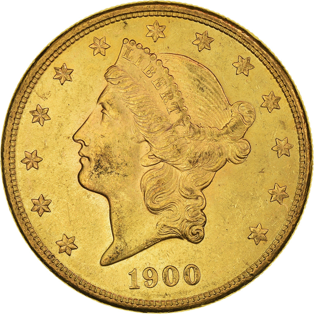 Coin, United States, Liberty Head, $20, Double Eagle, 1900, U.S. Mint, San