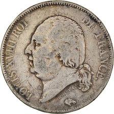 Coin, France, Louis XVIII, 5 Francs, 1816, Bayonne, F(12-15), Silver, KM:711.8