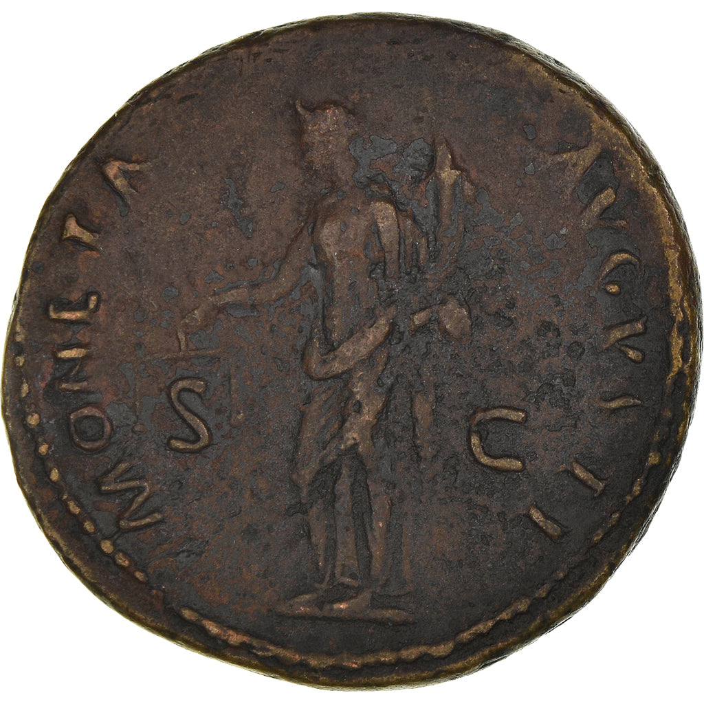 Coin, Domitian, As, 90-91, Rome, EF(40-45), Copper, RIC:395