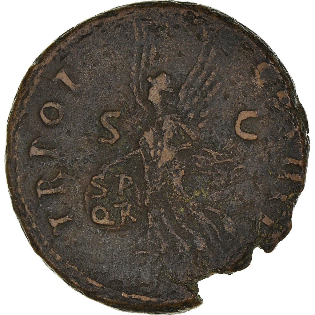 Moneta, Trajan, As, 98-99, Rome, EF(40-45), Miedź, RIC:395
