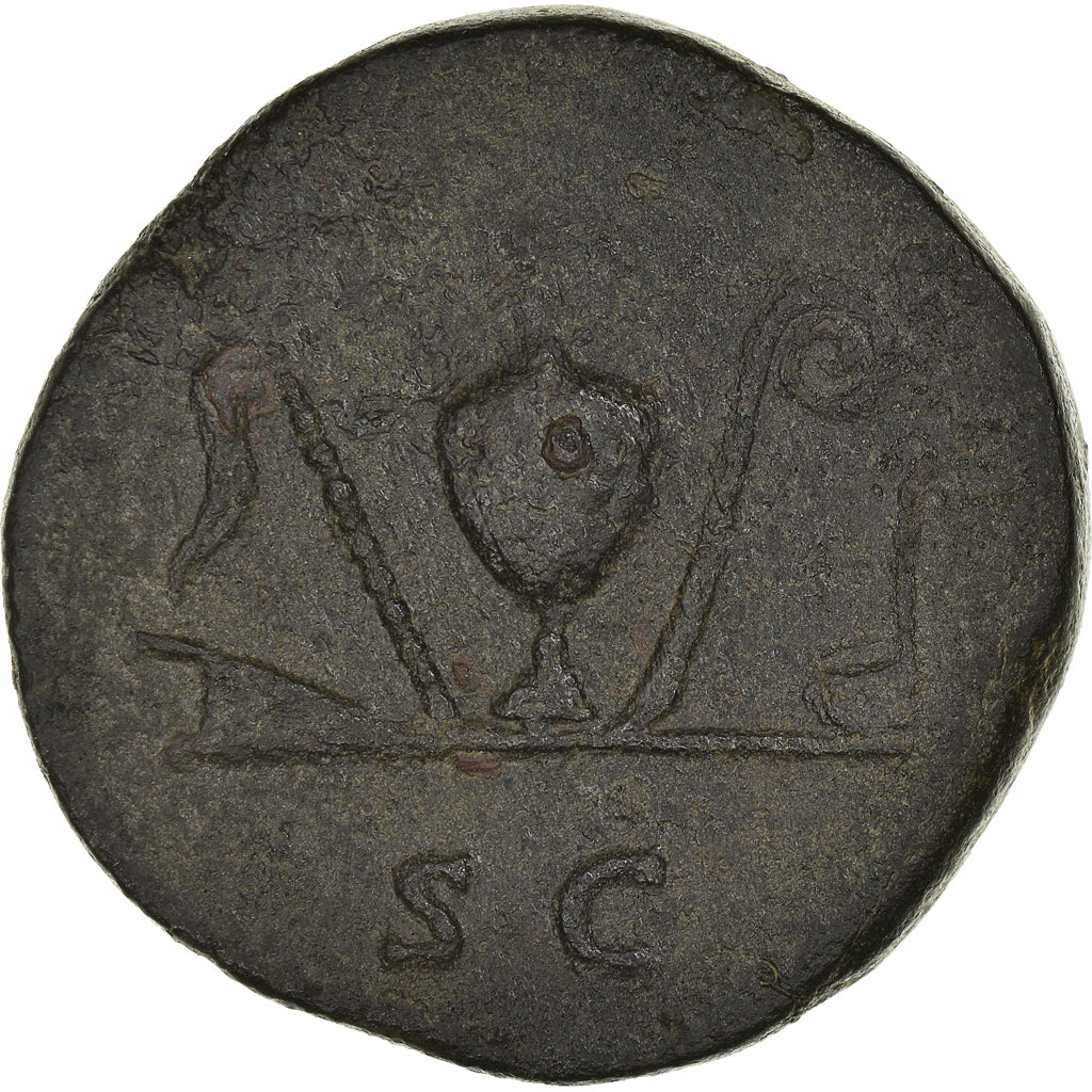 Moneta, Marcus Aurelius, Sesterzio, 142, Rome, MB+, Bronzo, RIC:1234a