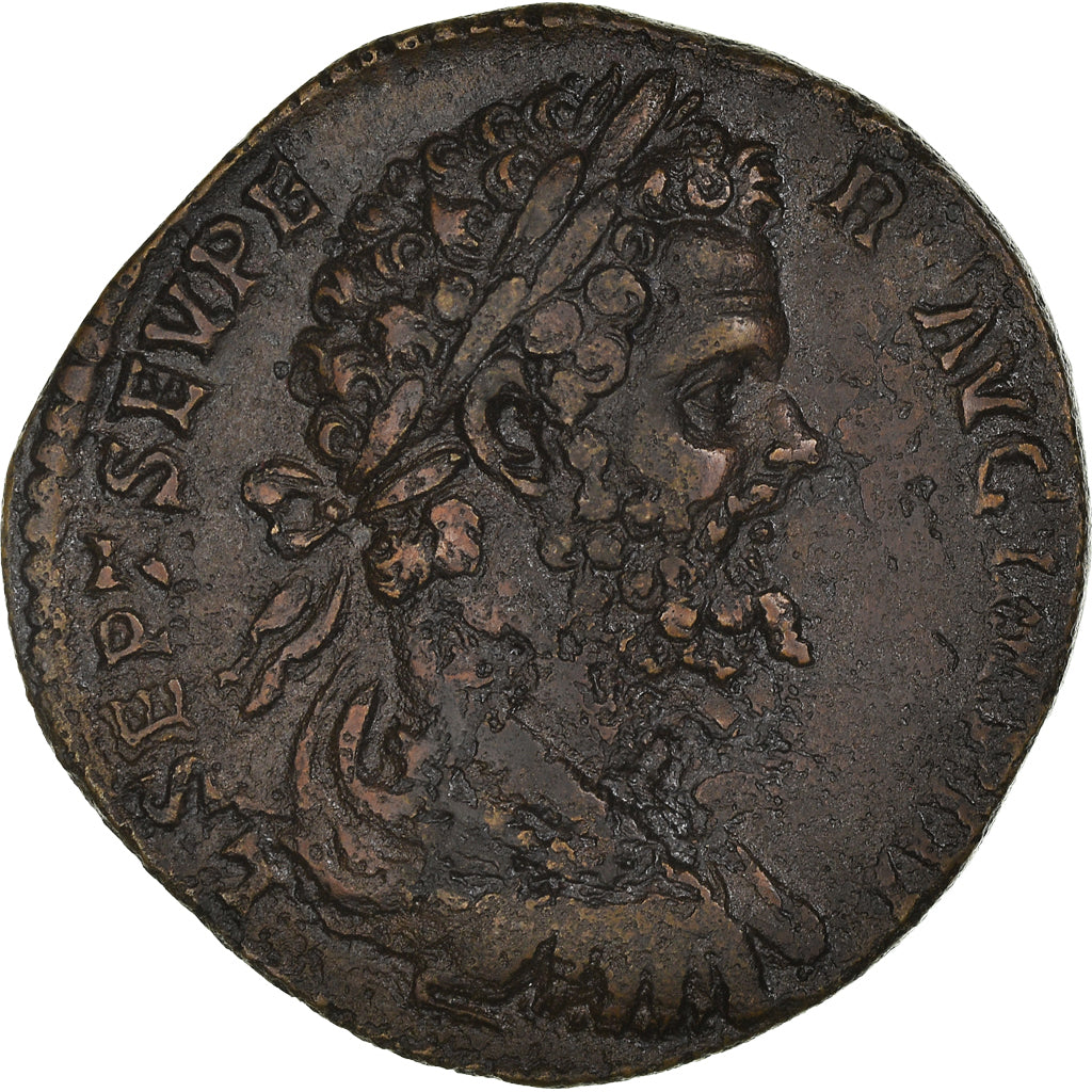 Coin, Septimius Severus, Sestertius, 194, Rome, EF(40-45), Bronze, RIC:677c