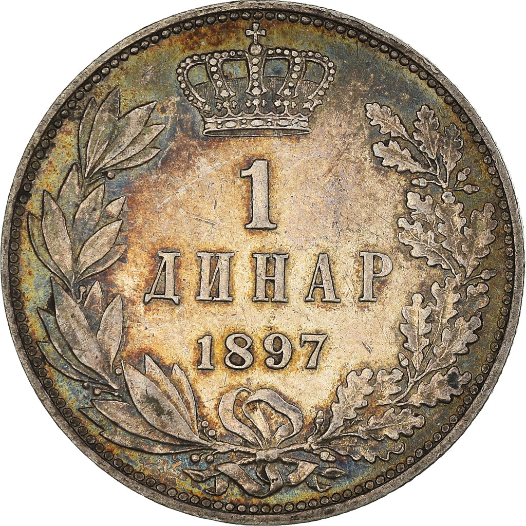 Coin, Serbia, Alexander I, Dinar, 1897, Paris, EF(40-45), Silver, KM:21