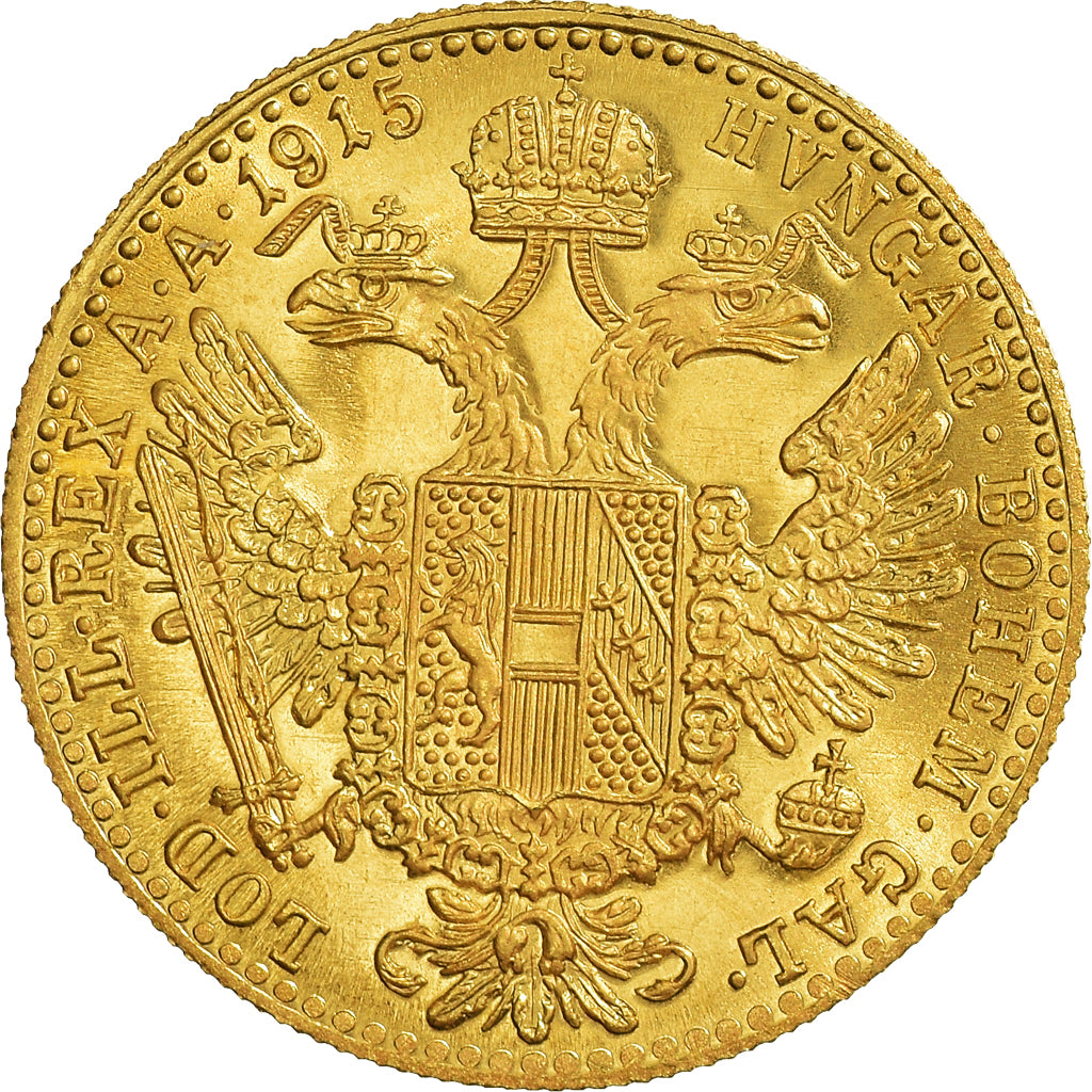 Coin, Austria, Franz Joseph I, Ducat, 1915, Restrike, MS(65-70), Gold, KM:2267