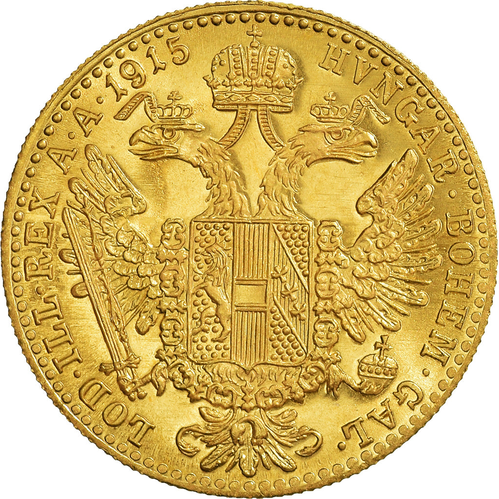 Coin, Austria, Franz Joseph I, Ducat, 1915, Restrike, MS(65-70), Gold, KM:2267