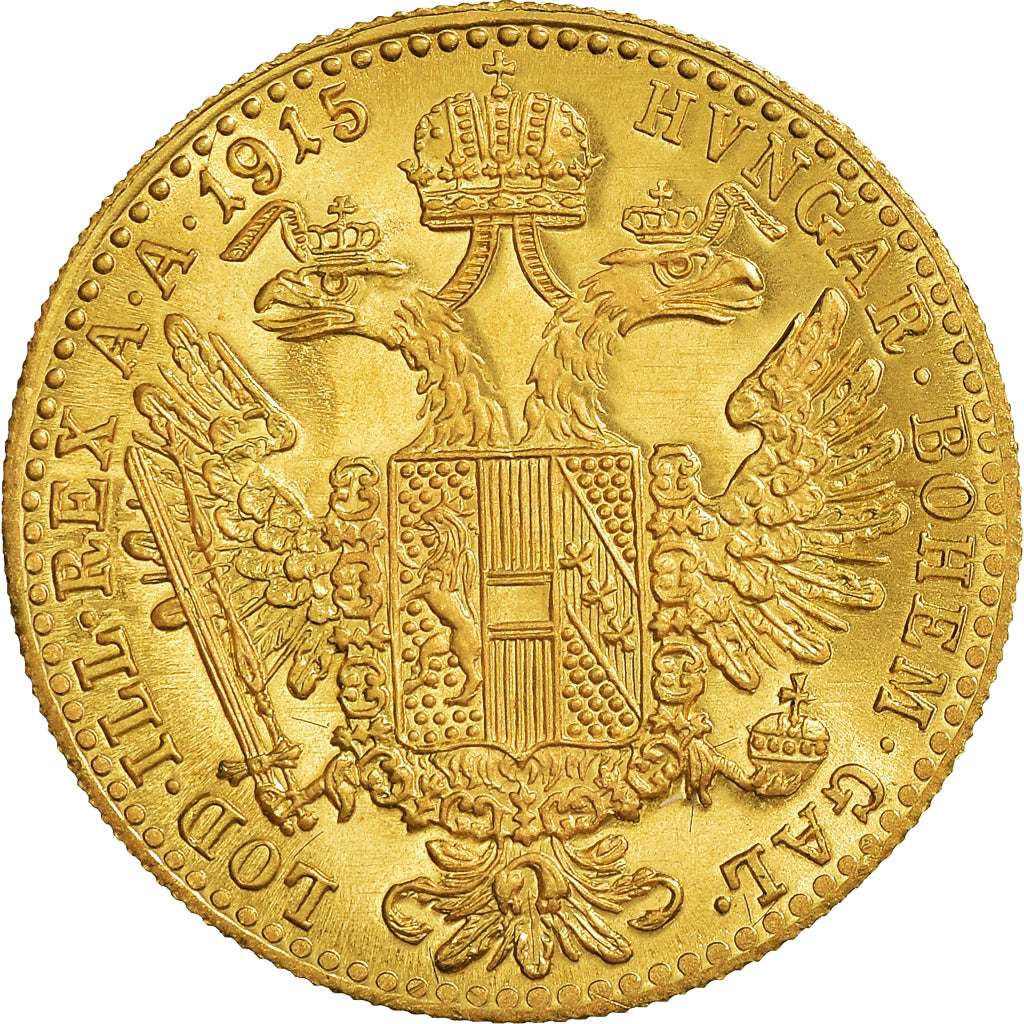 Coin, Austria, Franz Joseph I, Ducat, 1915, Restrike, MS(65-70), Gold, KM:2267