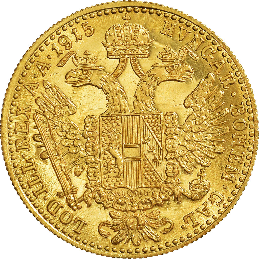 Coin, Austria, Franz Joseph I, Ducat, 1915, Restrike, MS(65-70), Gold, KM:2267