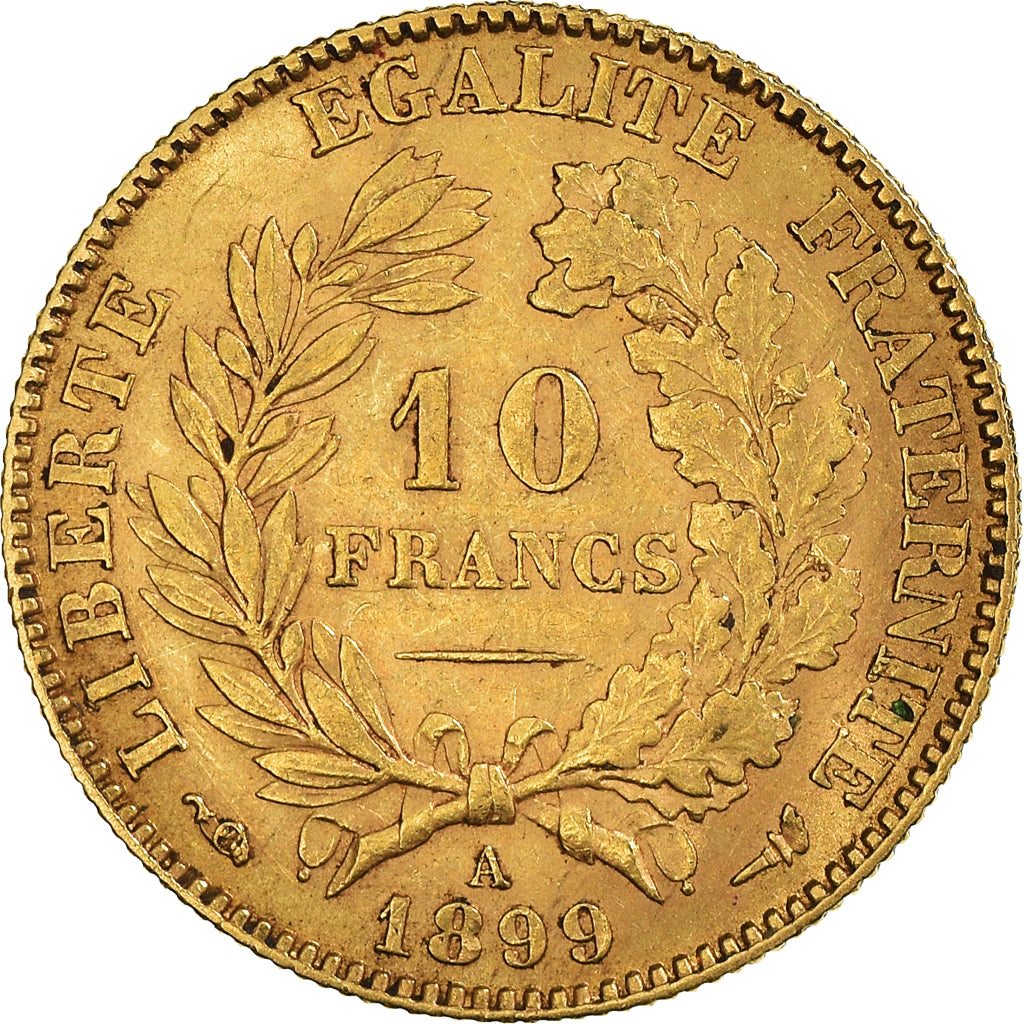 Monnaie, France, Cérès, 10 Francs, 1899, Paris, TTB+, Or, KM:830, Le