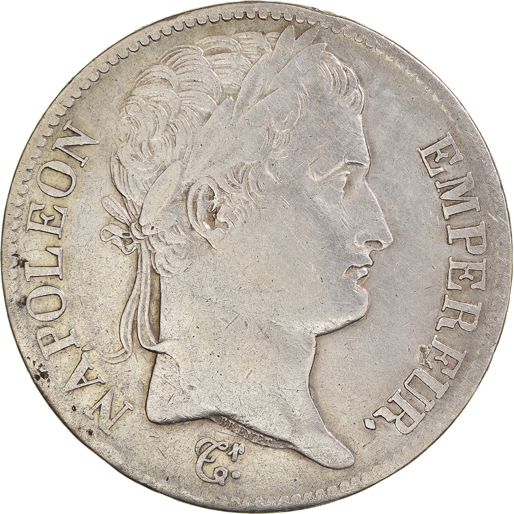 Moneta, Francia, Napoléon I, 5 Francs, 1813, Paris, MB+, Argento, KM:694.1, Le