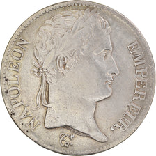 Moneta, Francia, Napoléon I, 5 Francs, 1813, Paris, MB+, Argento, KM:694.1, Le
