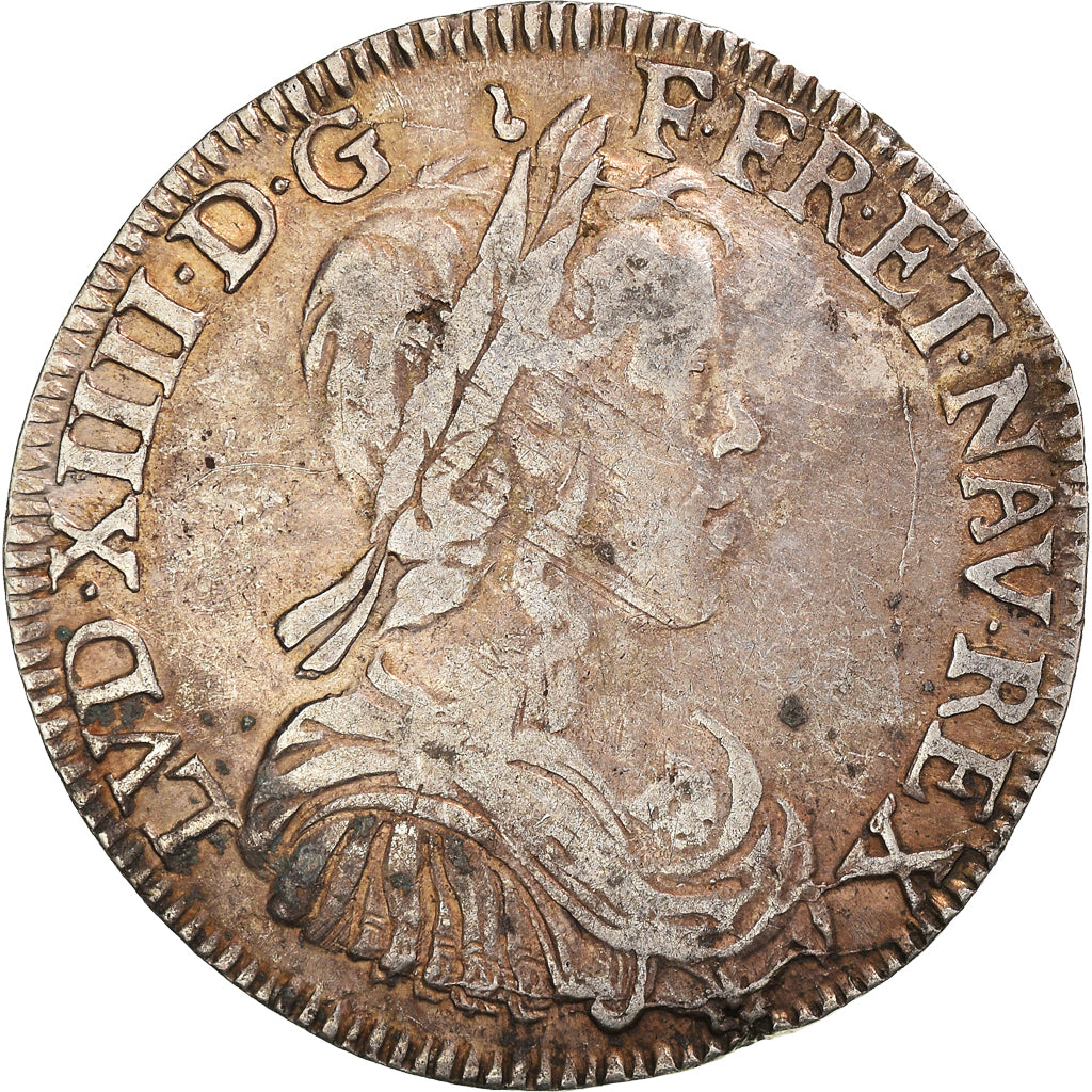 Coin, France, Louis XIV, 1/2 Écu à la mèche longue, 1/2 Ecu, 1654, Limoges