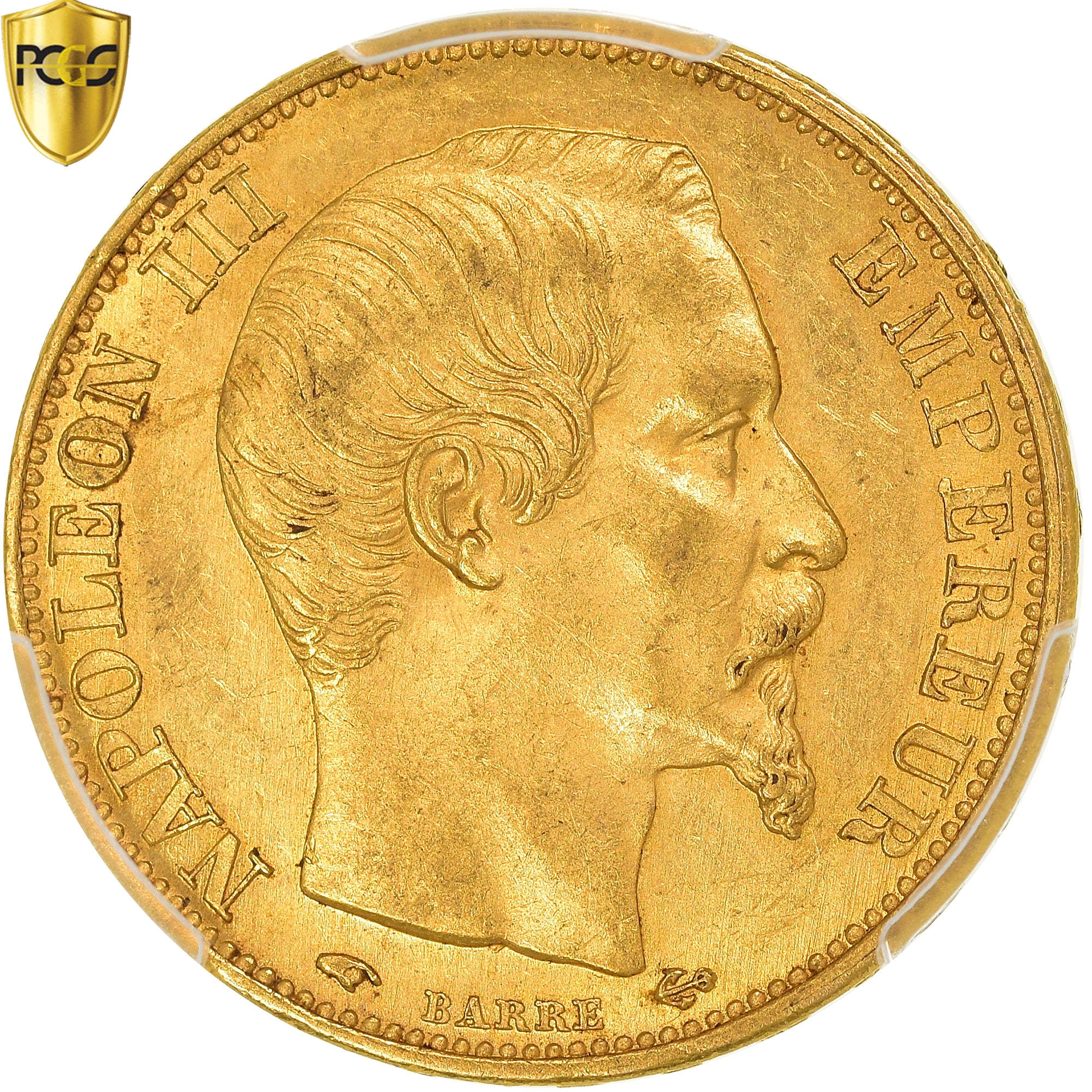 Monnaie, France, Napoleon III, 20 Francs, 1859, Paris, PCGS, MS62, SUP+, Or