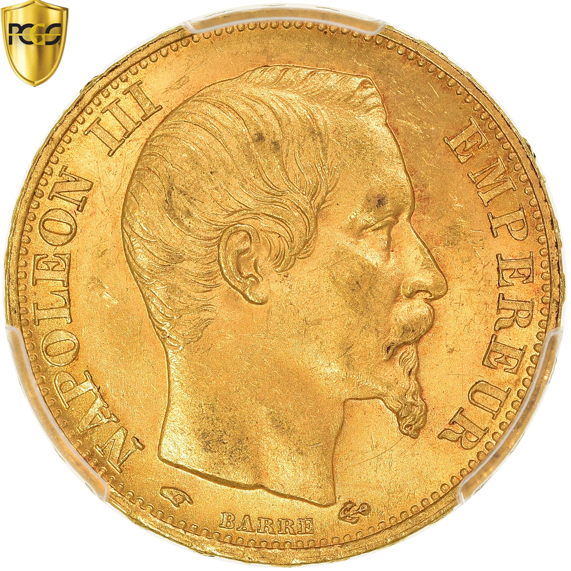 Coin, France, Napoleon III, 20 Francs, 1860, Paris, PCGS, MS64, MS(64), Gold