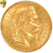 Moneta, Francia, Napoleon III, 20 Francs, 1862, Paris, PCGS, AU Details, SPL-