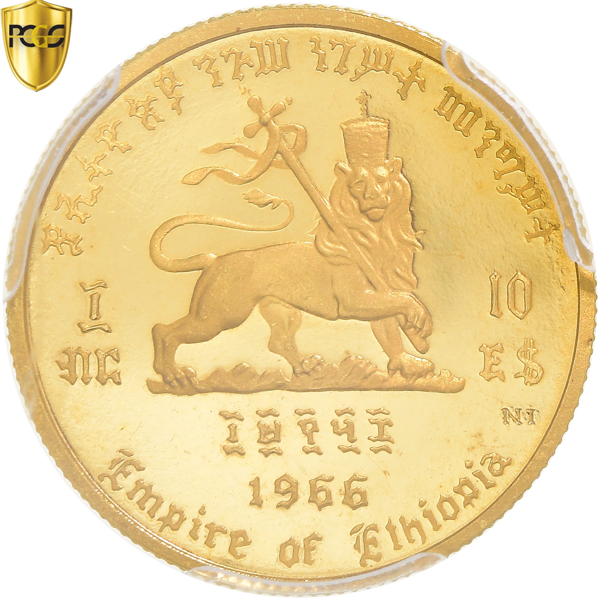 Coin, Ethiopia, Haile Selassie, 10 Dollars, 1966, Proof, PCGS, PR66DCAM