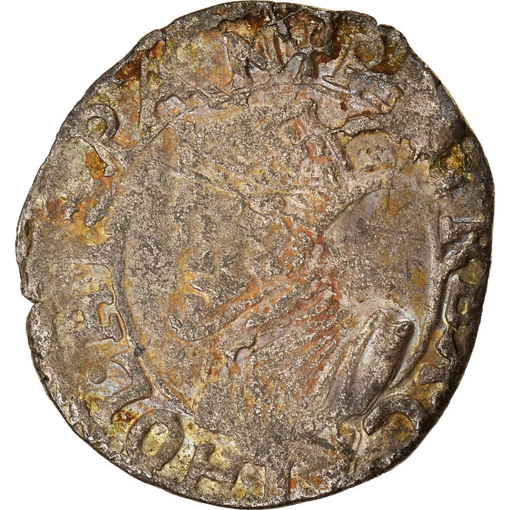 Munten, Spanje, Franche-Comté, Filip II, Carolus, 1593, Dole, ZF, Billon