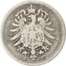 GERMANY - EMPIRE, 20 Pfennig, 1875, Munich, KM #5, VF(20-25), Silver, 1.10