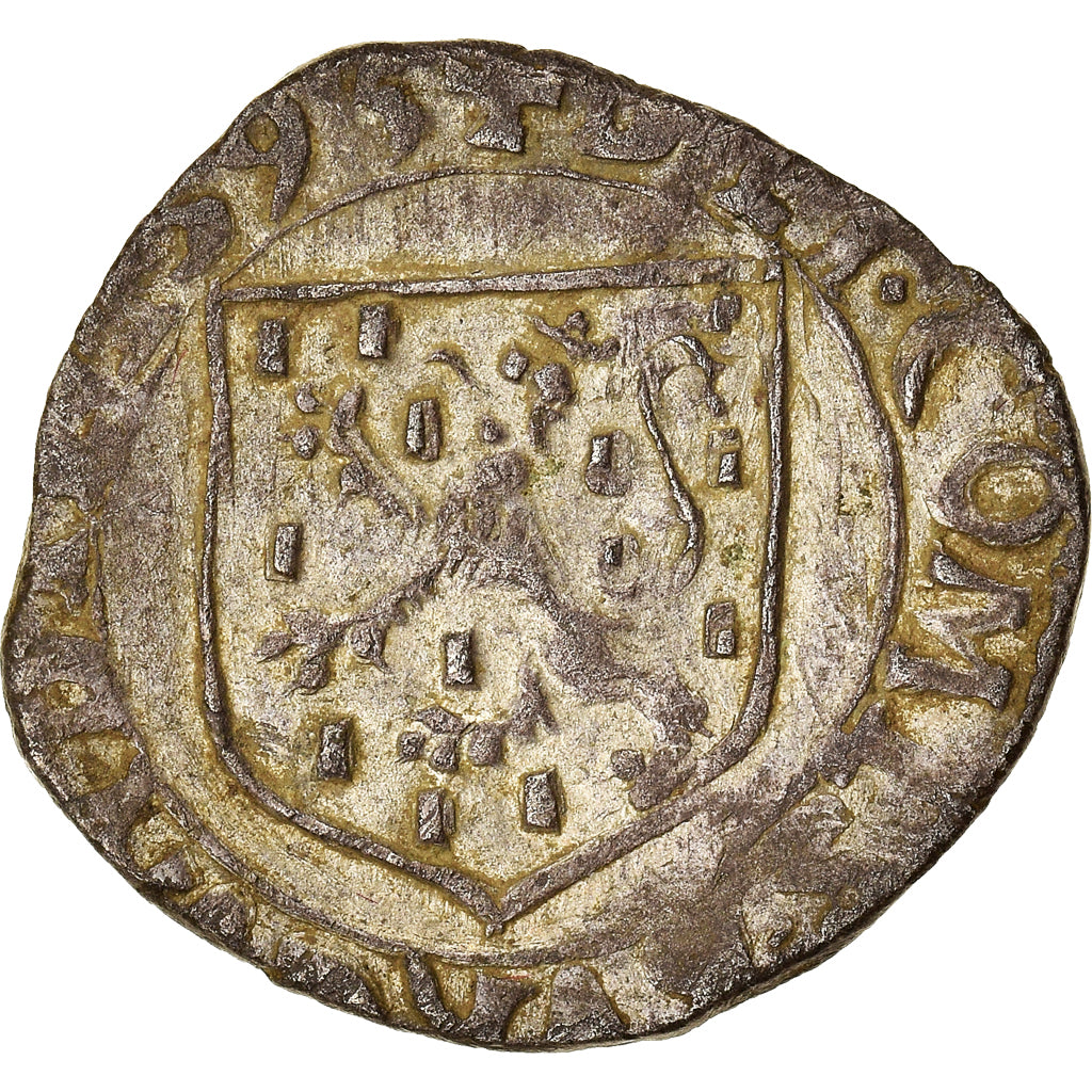 Coin, Spain, Franche-Comté, Philip II, Carolus, 1595, Dole, VF(30-35), Billon