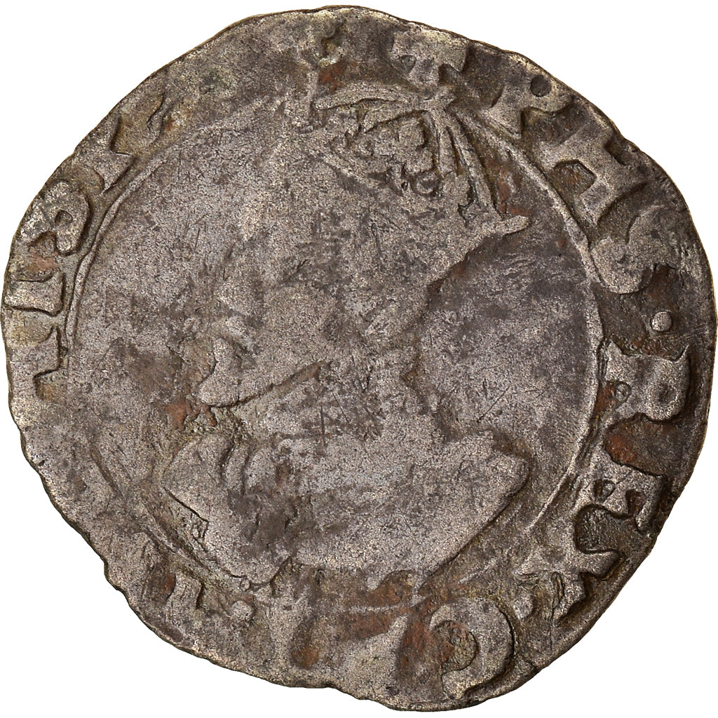 Moneta, Hiszpania, Franche-Comté, Philip II, Carolus, 1596, Dole, VF(30-35)