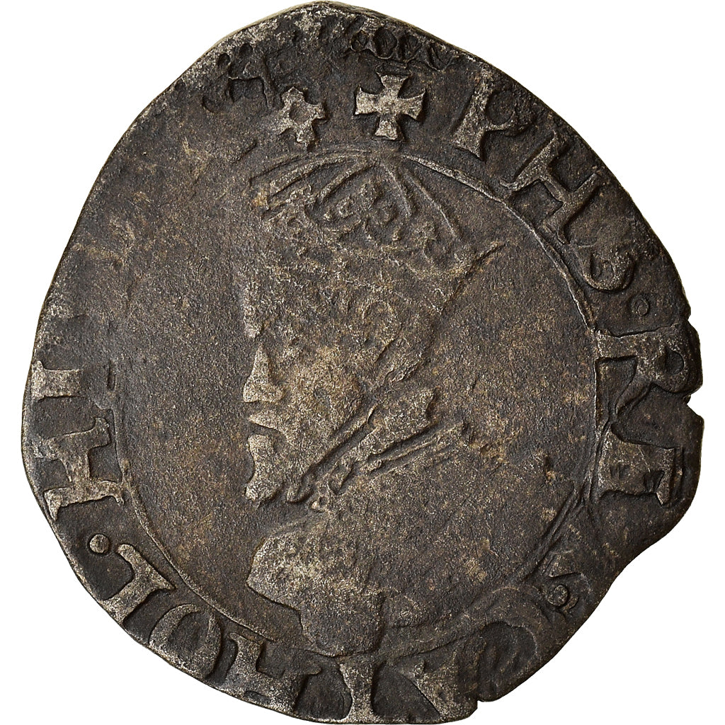 Münze, Spanien, Franche-Comté, Philip II, Carolus, 1597, Dole, S+, Billon