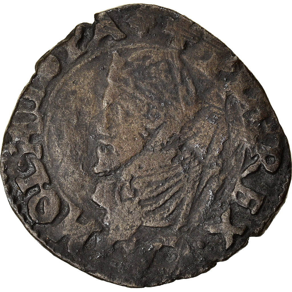 Moneda, España, Franche-Comté, Philip II, Carolus, 1600, Dole, Rare, BC+